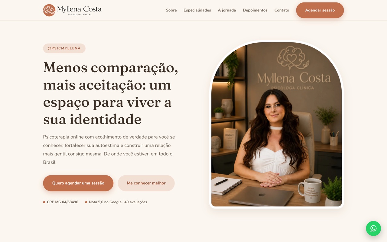 Psicóloga Myllena Costa